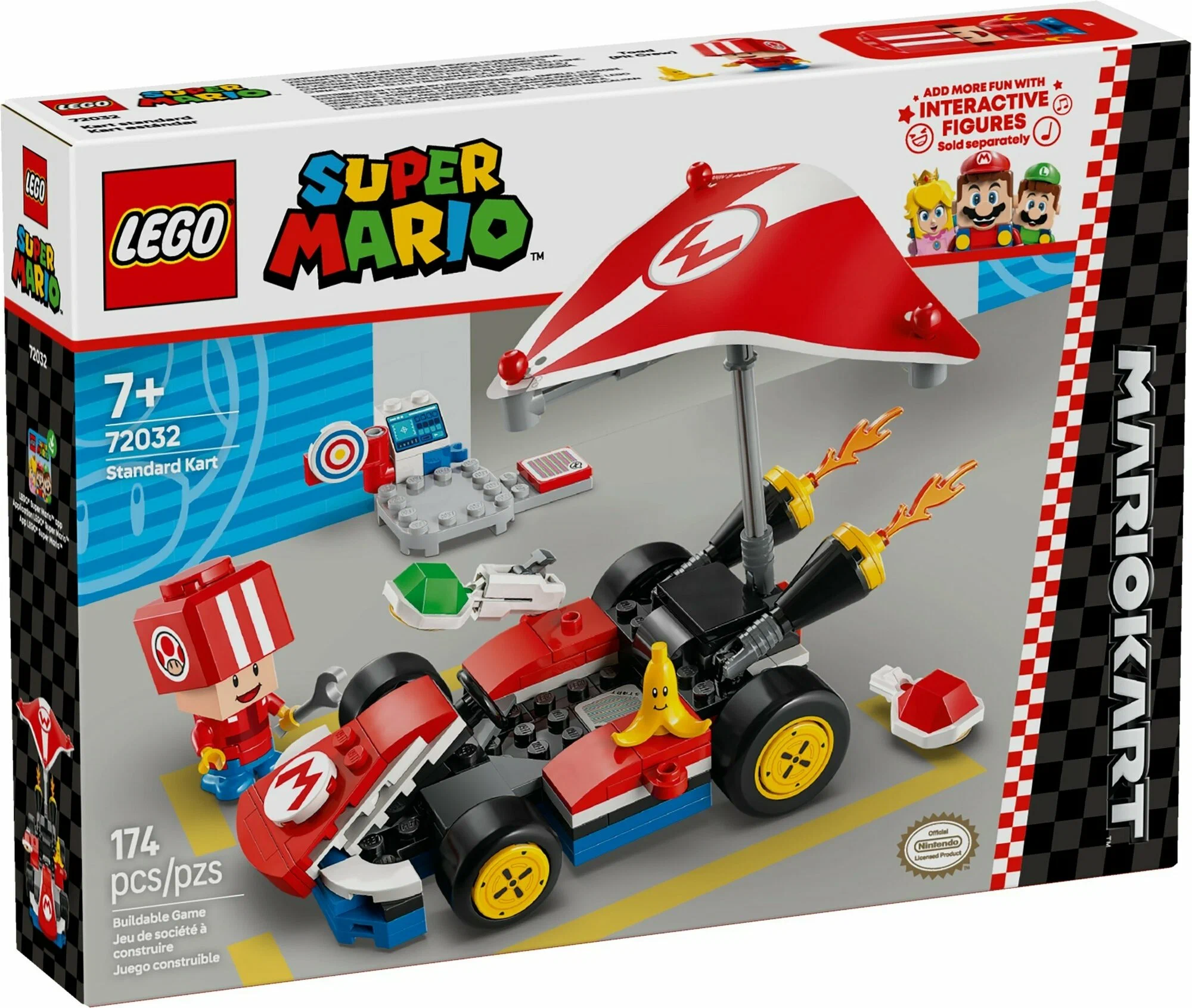 Конструктор LEGO Super Mario Стандартный картинг 174 дет. - фото 7