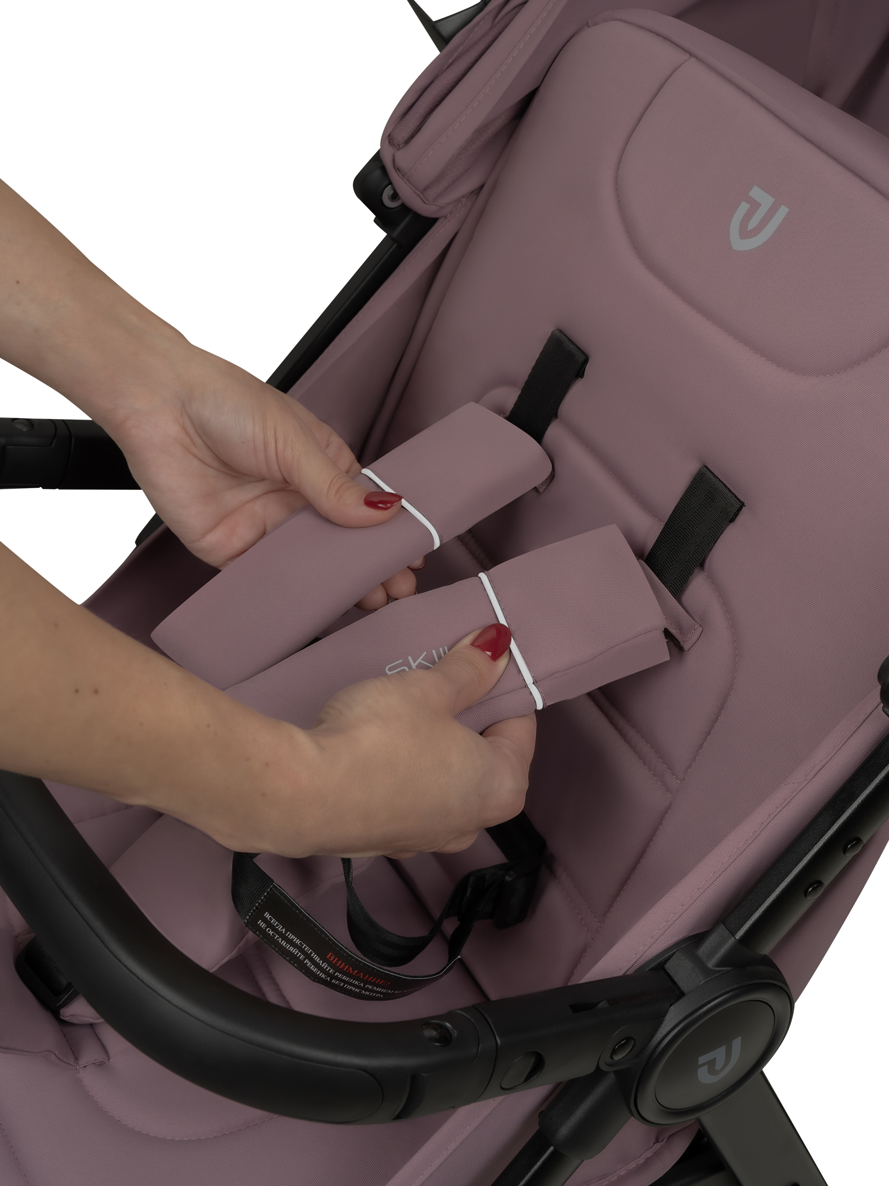 Коляска прогулочная JOVOLA Skill розовый - фото 23