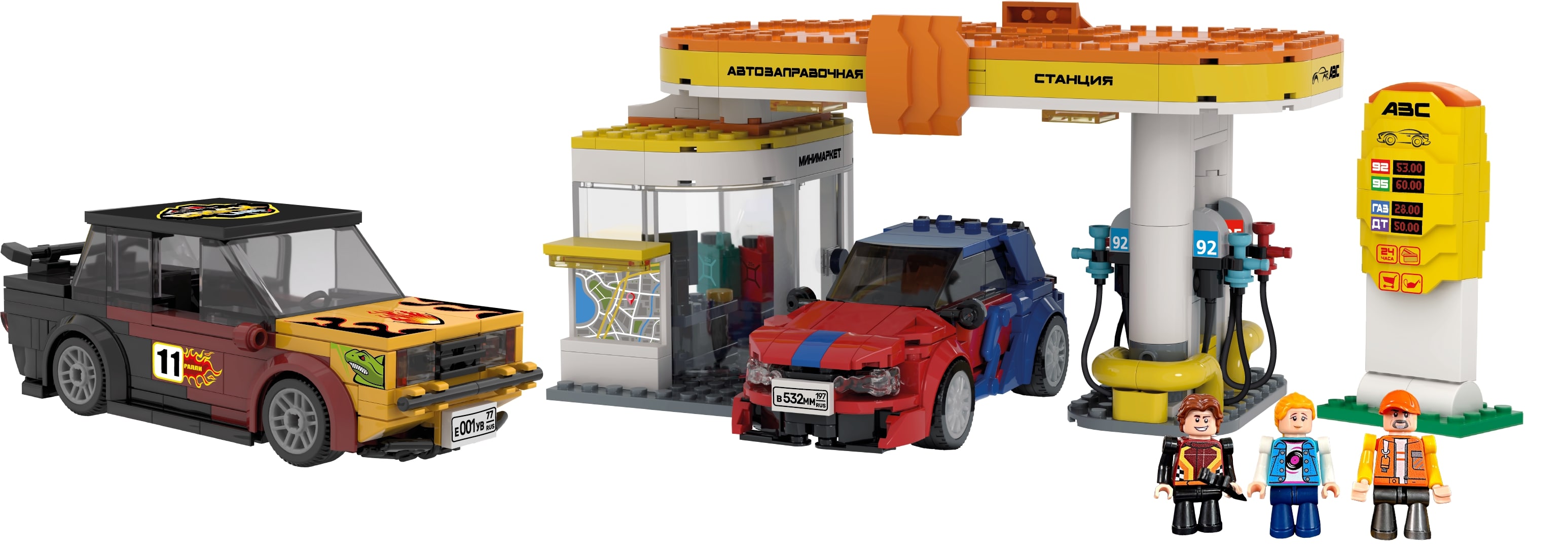 Конструктор brick labs Дрифт на заправке 618 дет. - фото 9