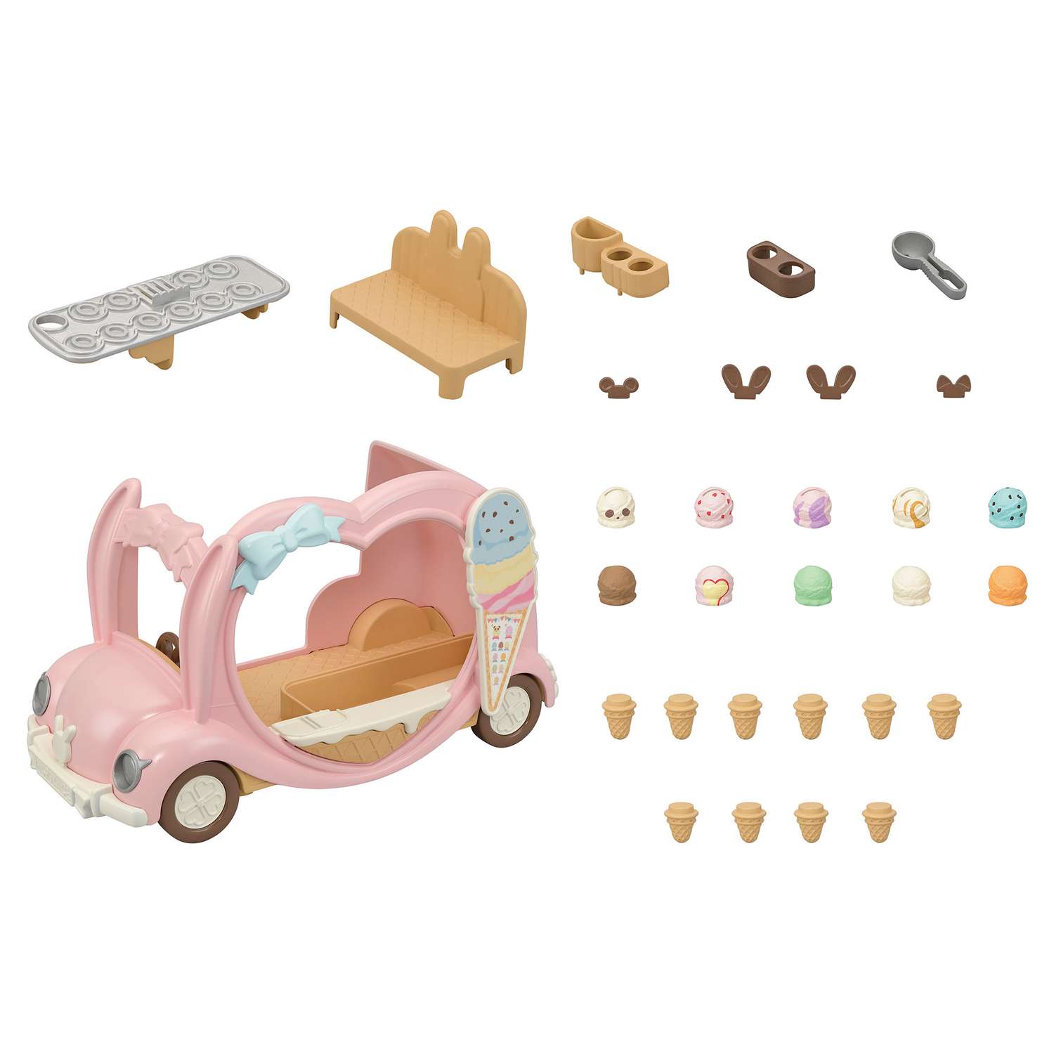 Игровой набор Sylvanian Families Фургончик с мороженым 5651 - фото 1