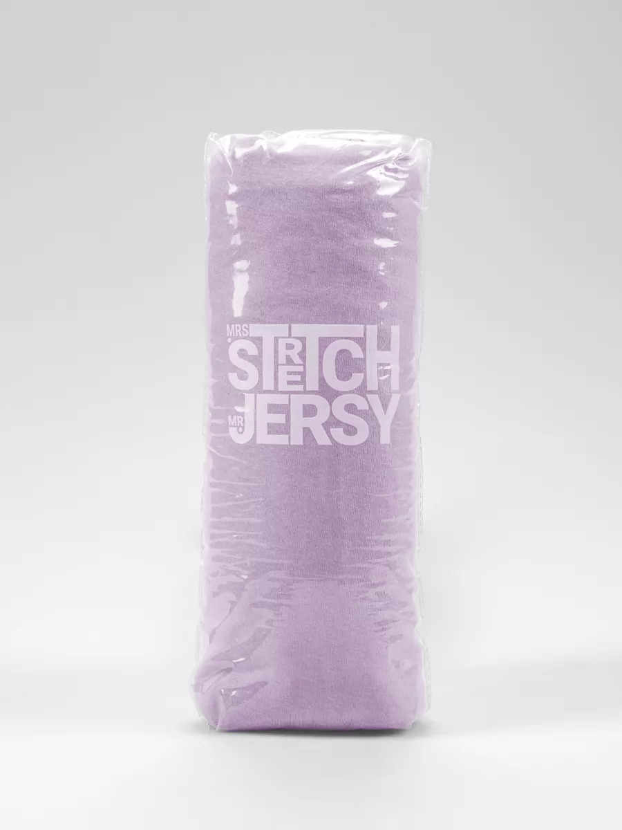 Простыня Mrs.Stretch Mr.Jersy Лиловый 200 x 200 см на резинке - фото 6