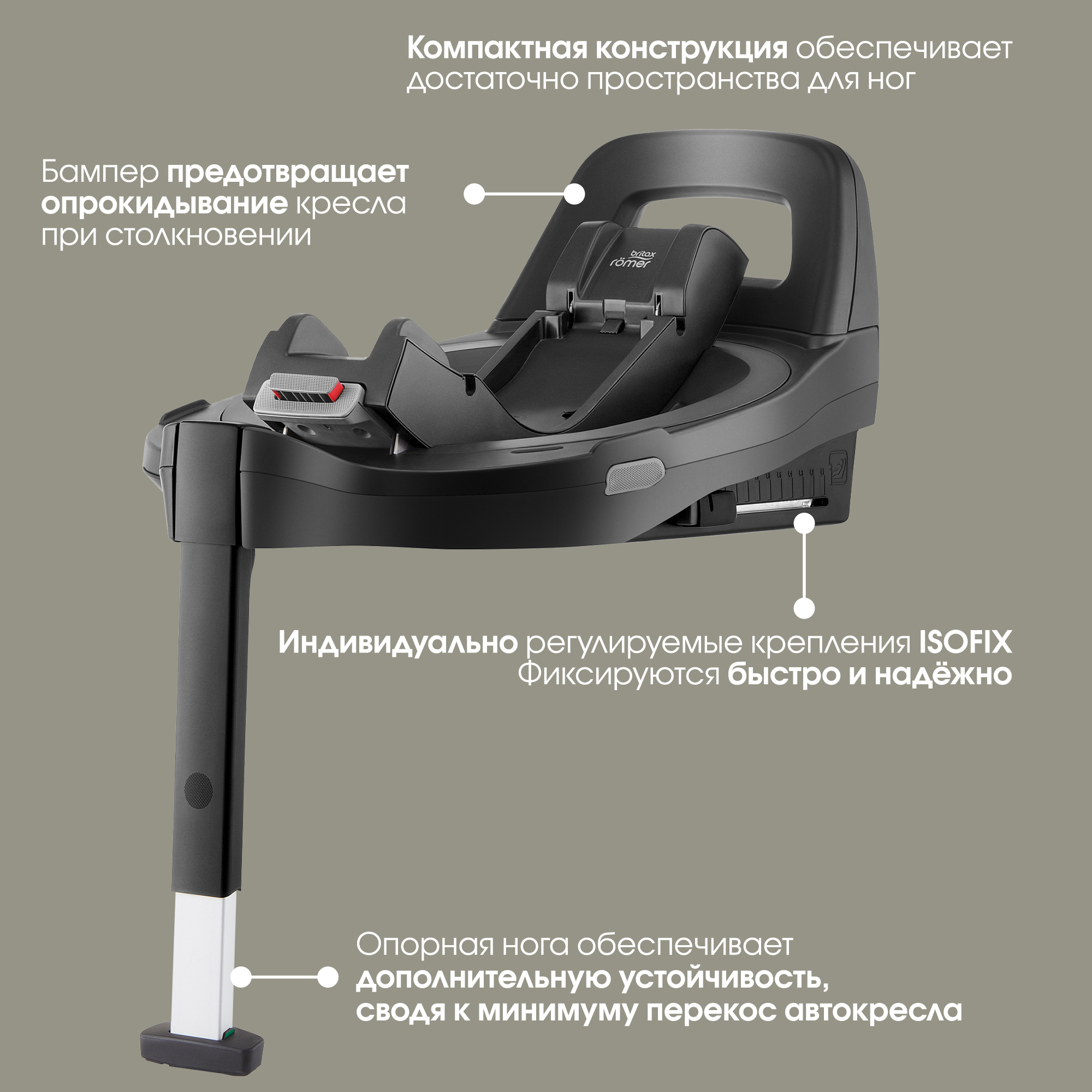 Автокресло Britax Roemer BABY-SAFE PRO LUX 0+/1 (0-18 кг) хаки - фото 10