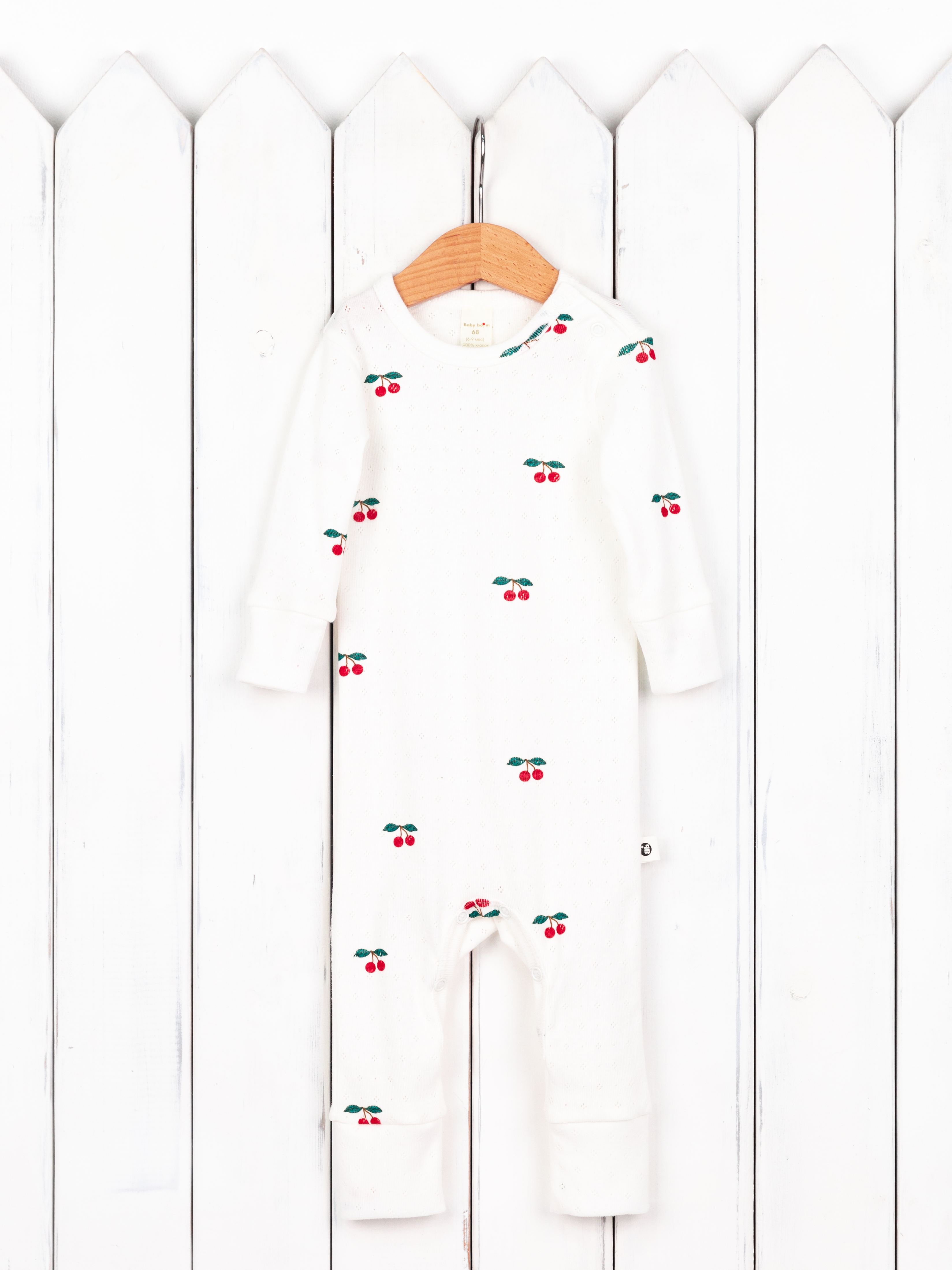 Комбинезон Baby boom К296/9-Р ажурная рибана вишенки - фото 1