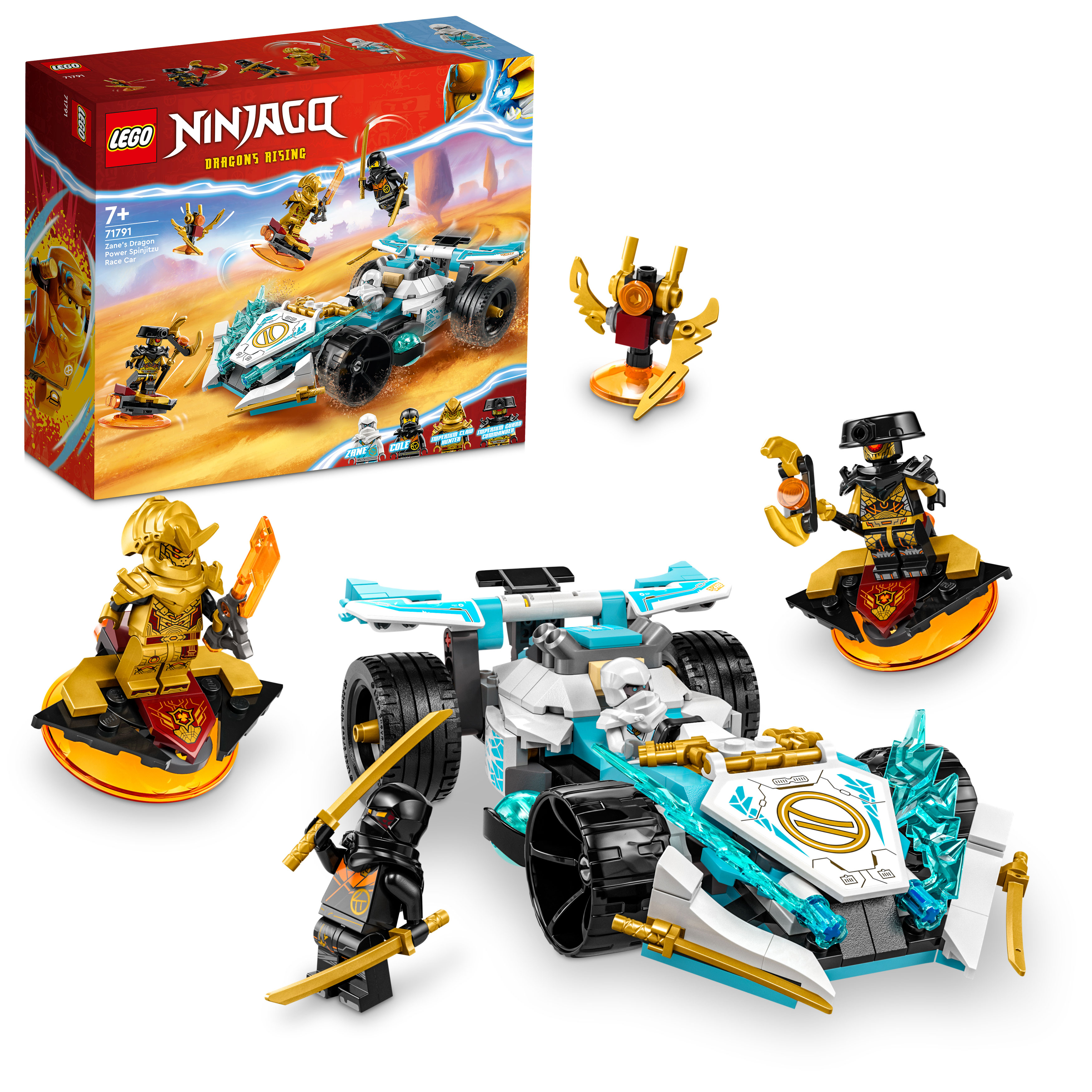 Конструктор LEGO NINJAGO Zanes Dragon Spinjitzu Car 307 дет. - фото 1