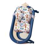 Ванночка LaLa-Kids с матрасиком, складная коричневый