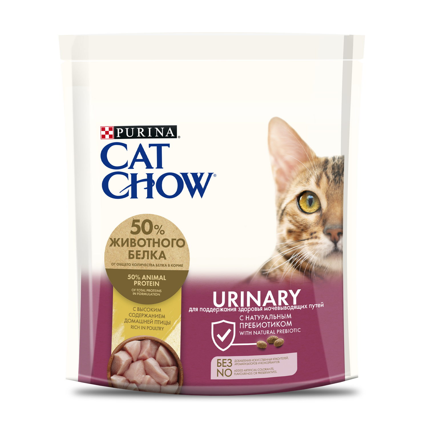 Корм сухой для кошек Cat Chow 400г с высоким содержанием домашней птицы обеспечивающий здоровье мочевыводящих путей - фото 1