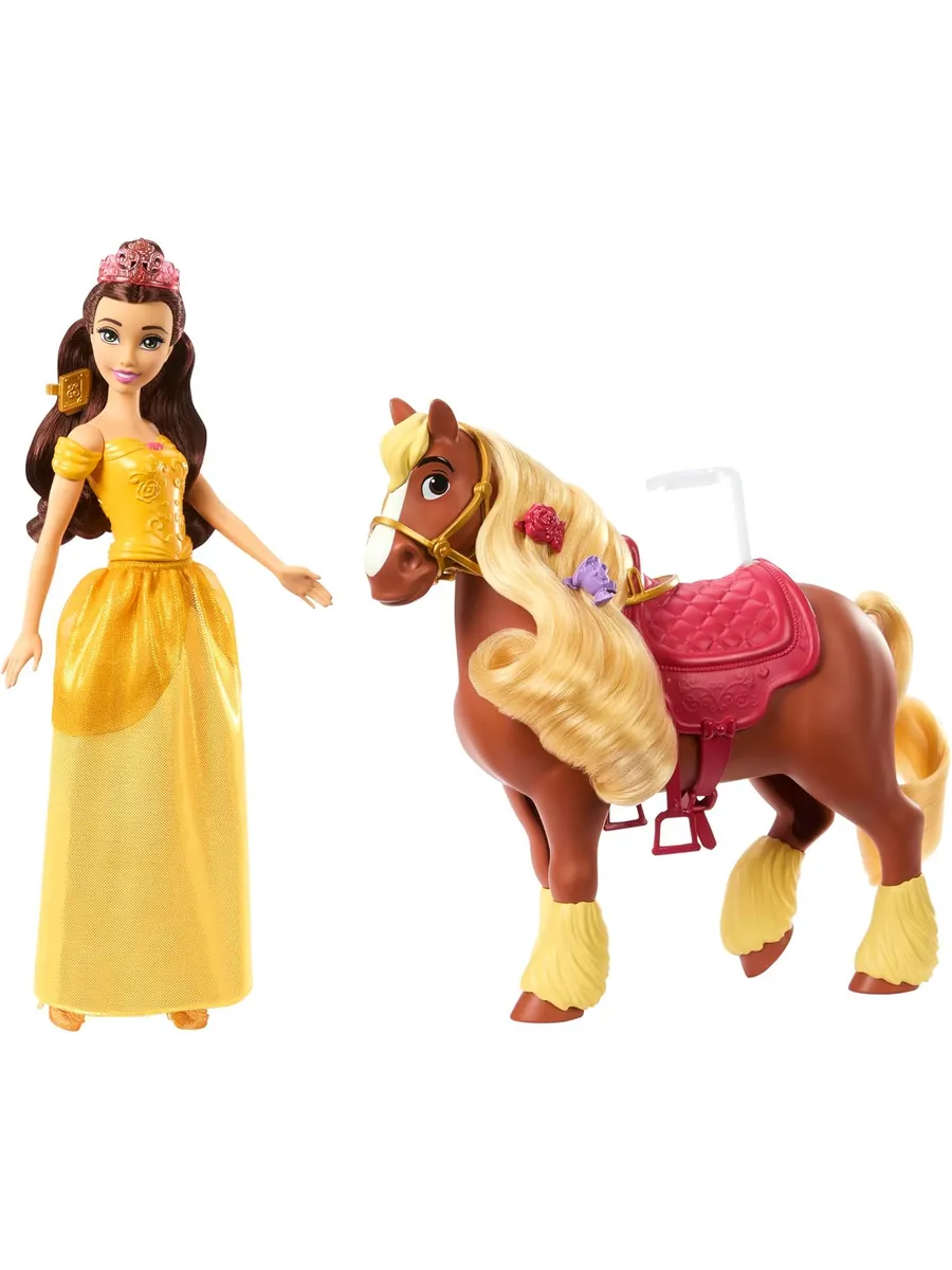 Кукла классическая Disney Princess Белль и лошадь Филипп 122617 - фото 2