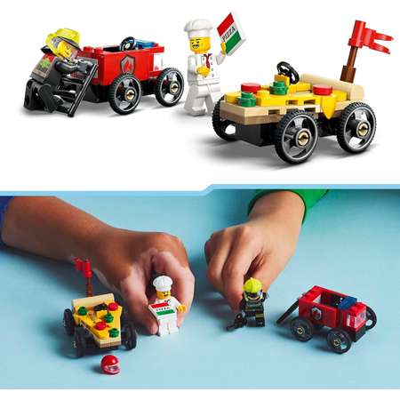 Конструктор LEGO City Пицца против Пожарной машины блочный