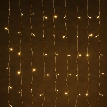 Электрогирлянда Vegas 31V Занавес 200 теплых LED ламп 20 нитей 2*2 м 8 режимов