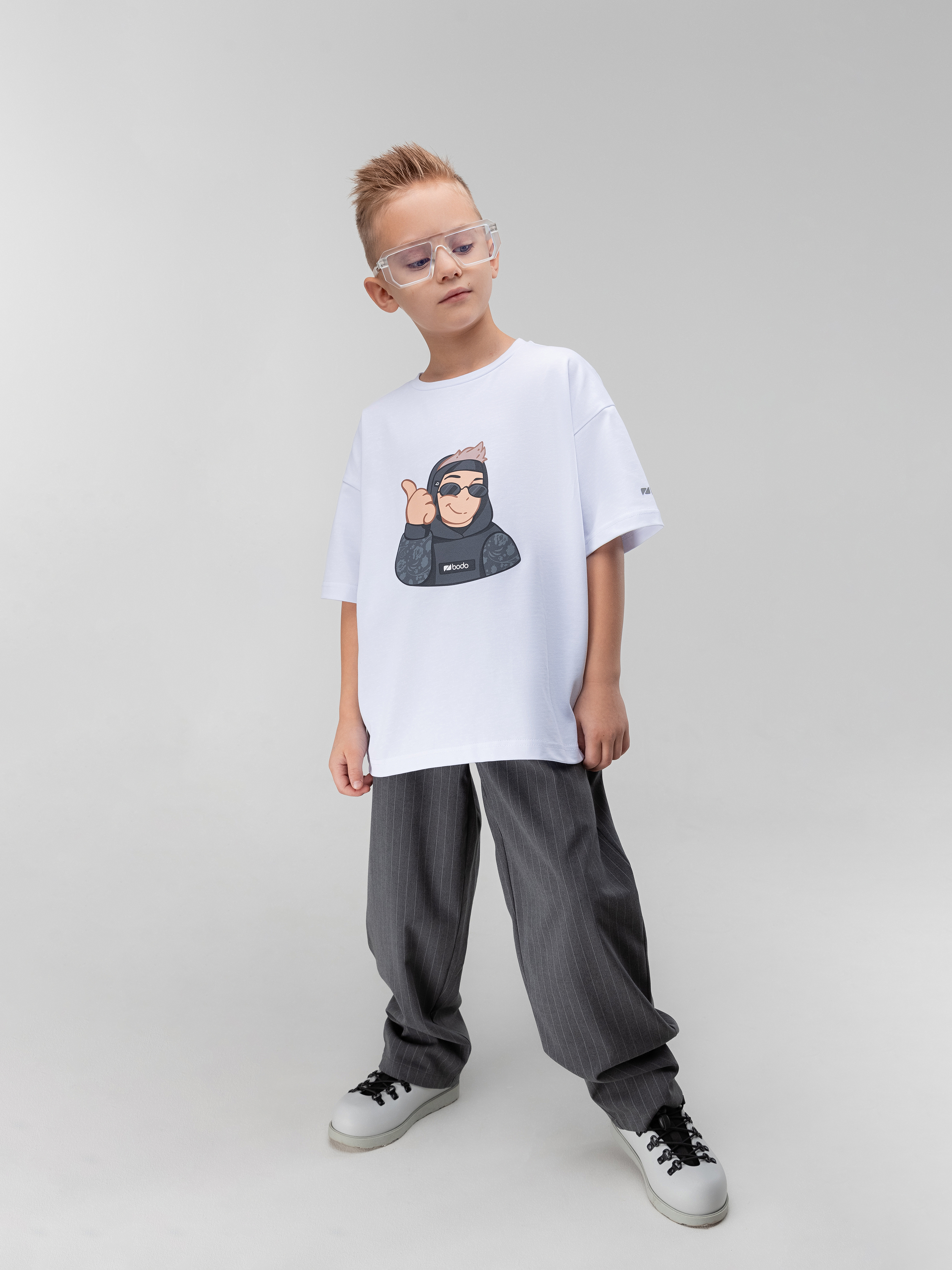 Футболка Bodo 4-460MU_белый (графит) - фото 2