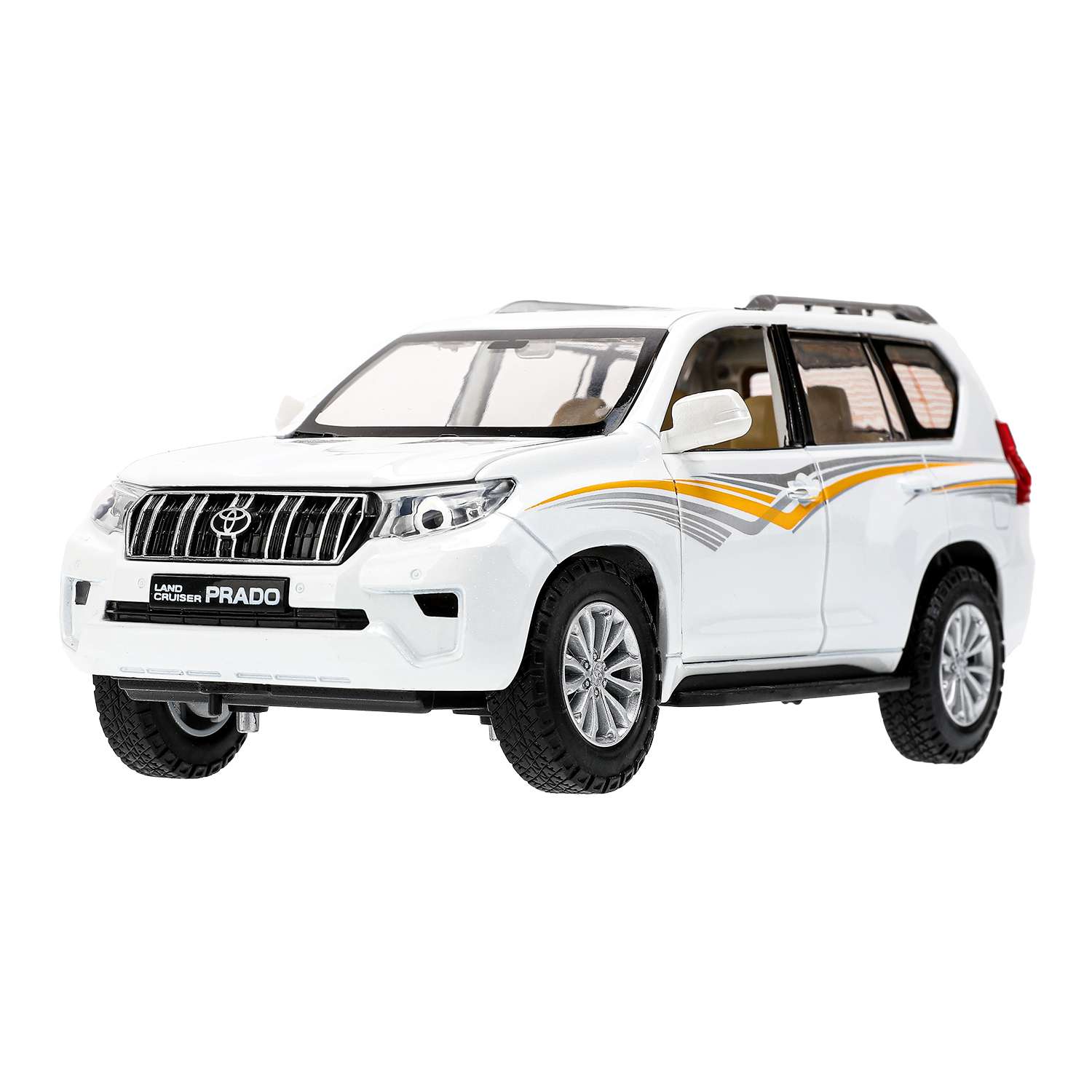 Автомобиль Технопарк Toyota Land Cruiser 1:24 белый 380118 - фото 4