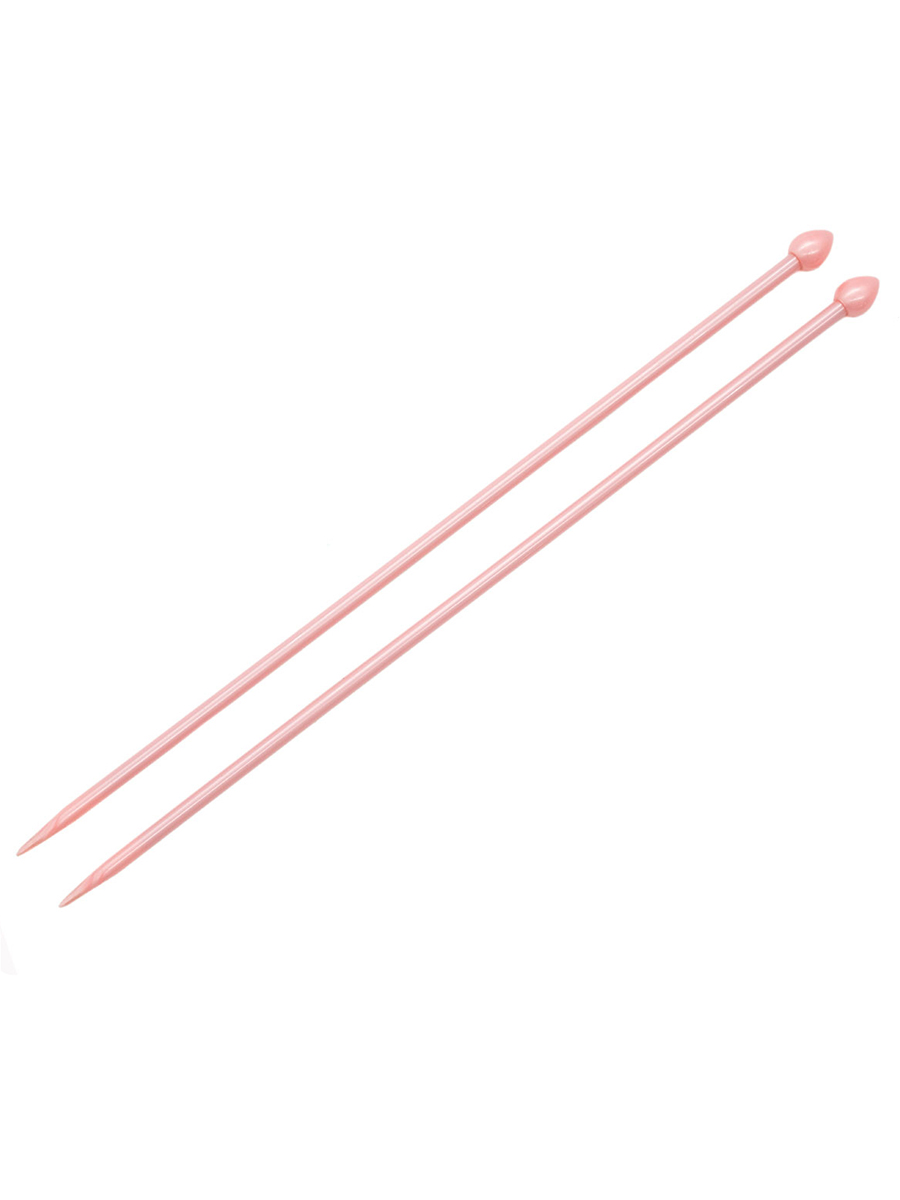 Спицы прямые Pony пластиковые для начинающих PEARL 4.5 мм 25 см розовые 31629 - фото 8