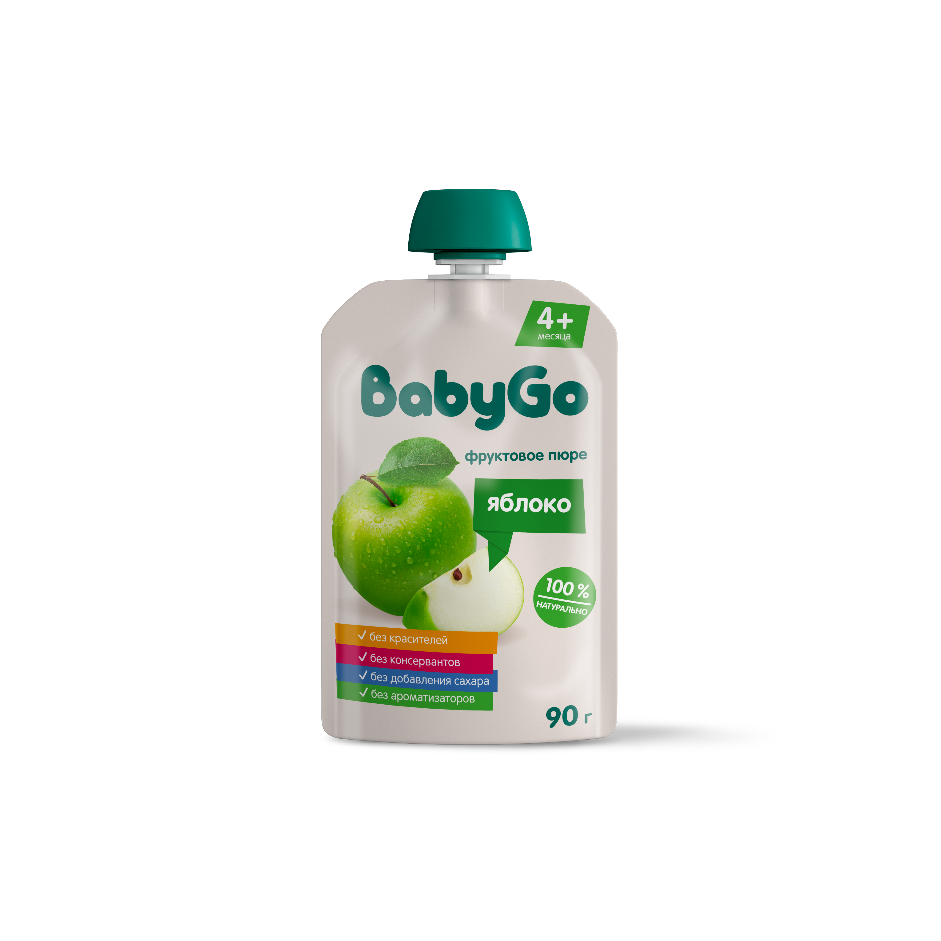 Пюре фруктовое Baby Go яблочное 90г с 4месяцев - фото 1