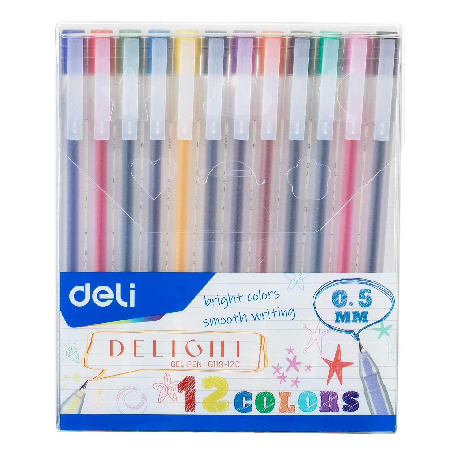 Ручка гелевая Deli 12 шт. - фото 3