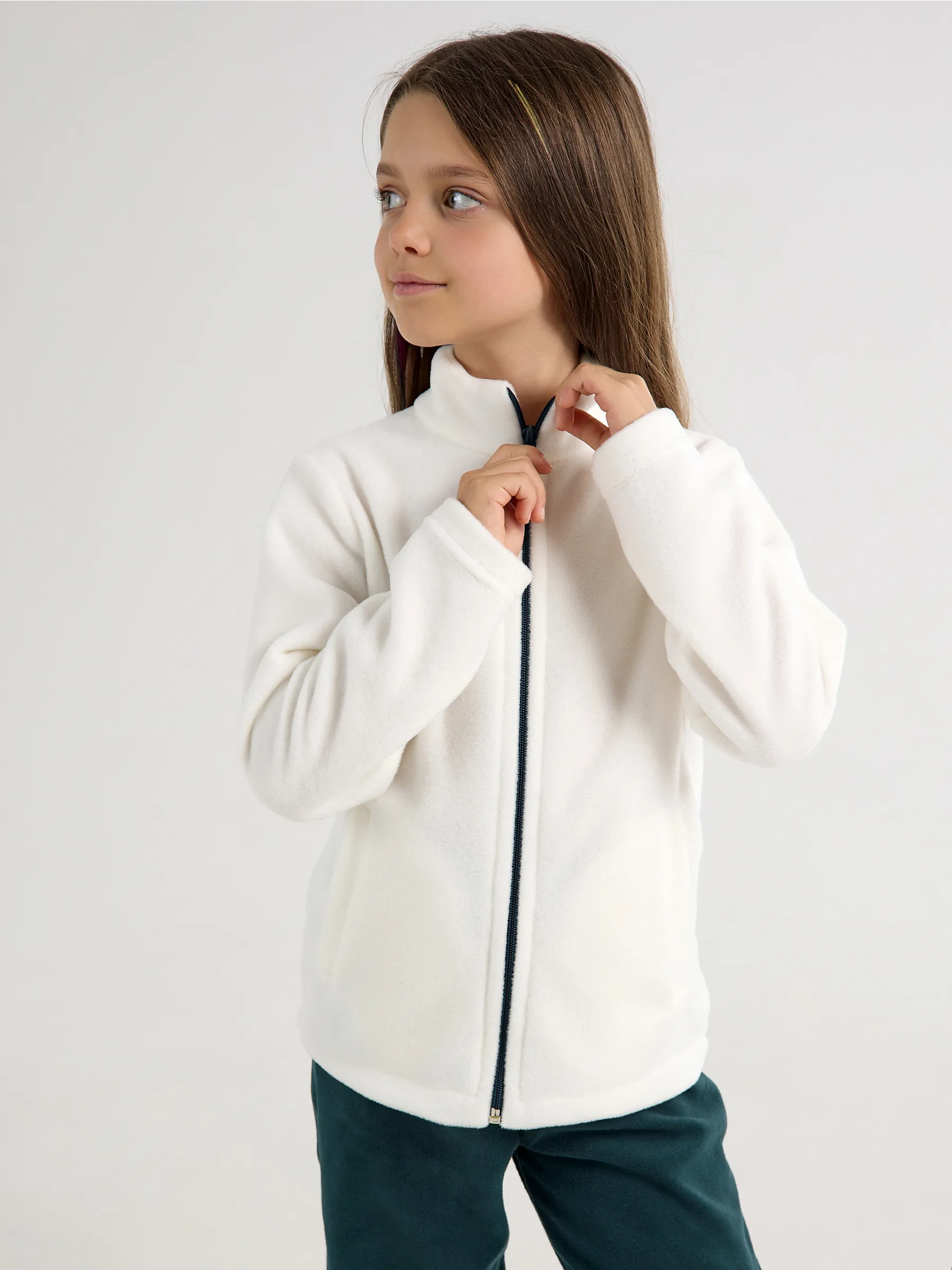 Толстовка и брюки YAXX 013--Костюм экрю/изумрудный - фото 3