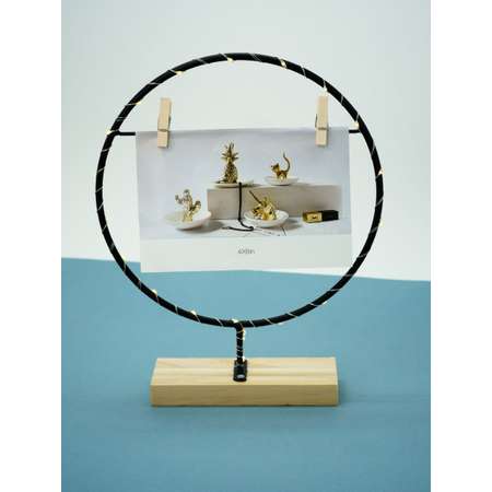 Фоторамка металлическая iLikeGift Circle loft с подсветкой
