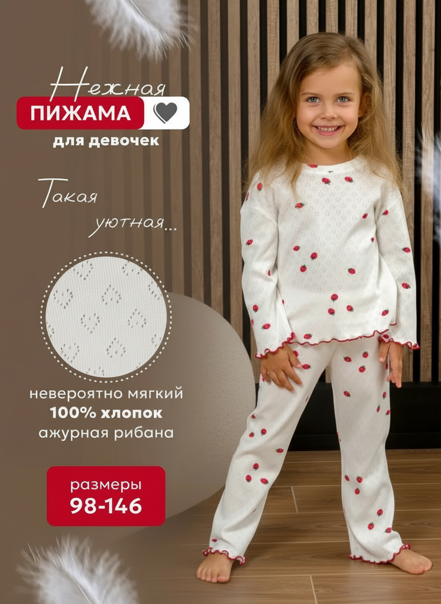 Пижама NATIVIA ПДКБ/КЛУБНИЧКА - фото 5