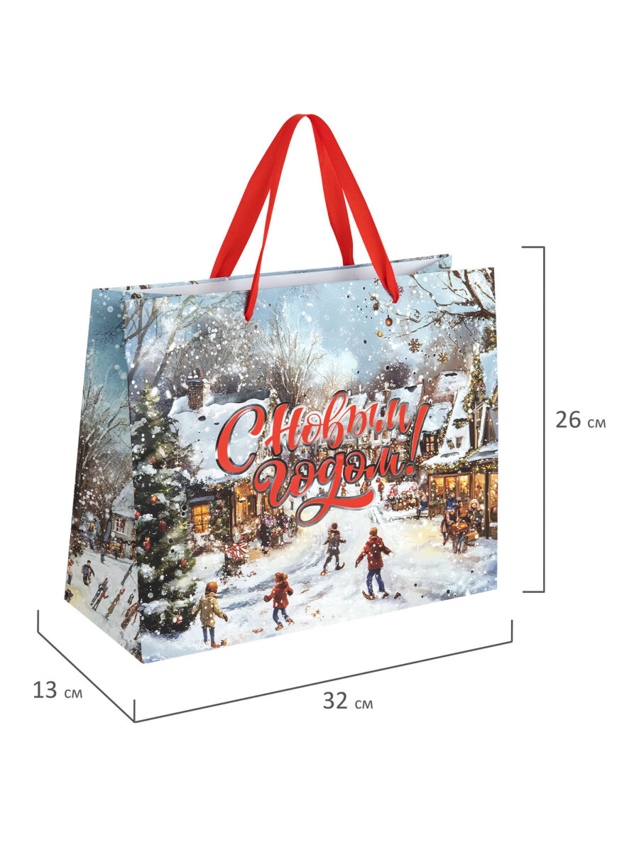 Пакет подарочный новогодний Золотая сказка пакетики для подарков и сладостей набор 4 штуки - фото 7