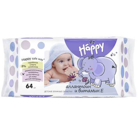 Влажные салфетки Bella baby Happy 64 шт.