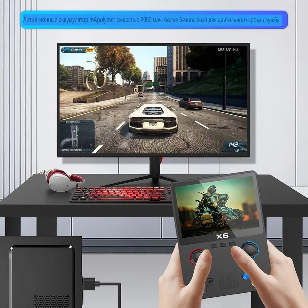 Игровая консоль с большим экраном HD PSP CASTLELADY портативная приставка 10 000 игр - фото 11