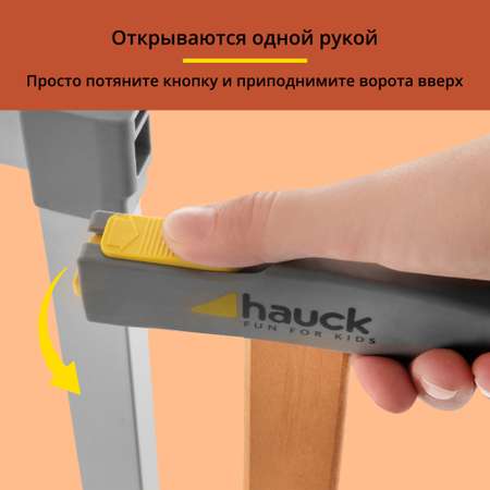 Ворота безопасности Hauck Woodlock 2 с секцией 21 см silver