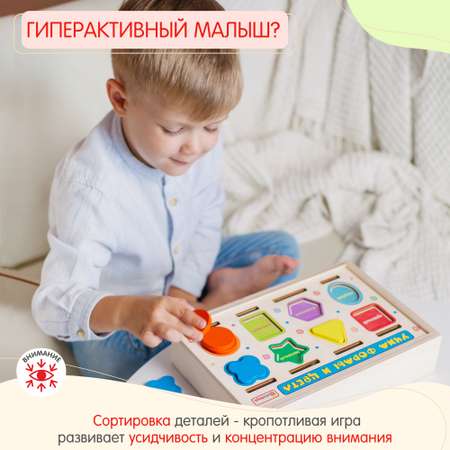 Игрушка Alatoys сортер Учим формы и цвета