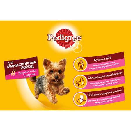 Корм для собак Pedigree для миниатюрных пород с говядиной сухой 600г