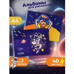 Альбом Prof-Press А4 40 лист. 2 шт.