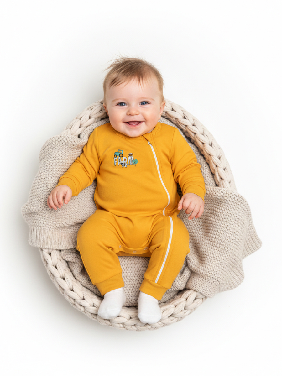 Изображение товара Комбинезон для новорожденных Эскимо 74 трикотаж гипоаллергенный комфорт