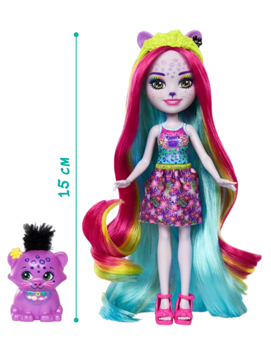 Кукла мини Enchantimals пантера Персида с питомцем HTJ69/HNV27 - фото 2