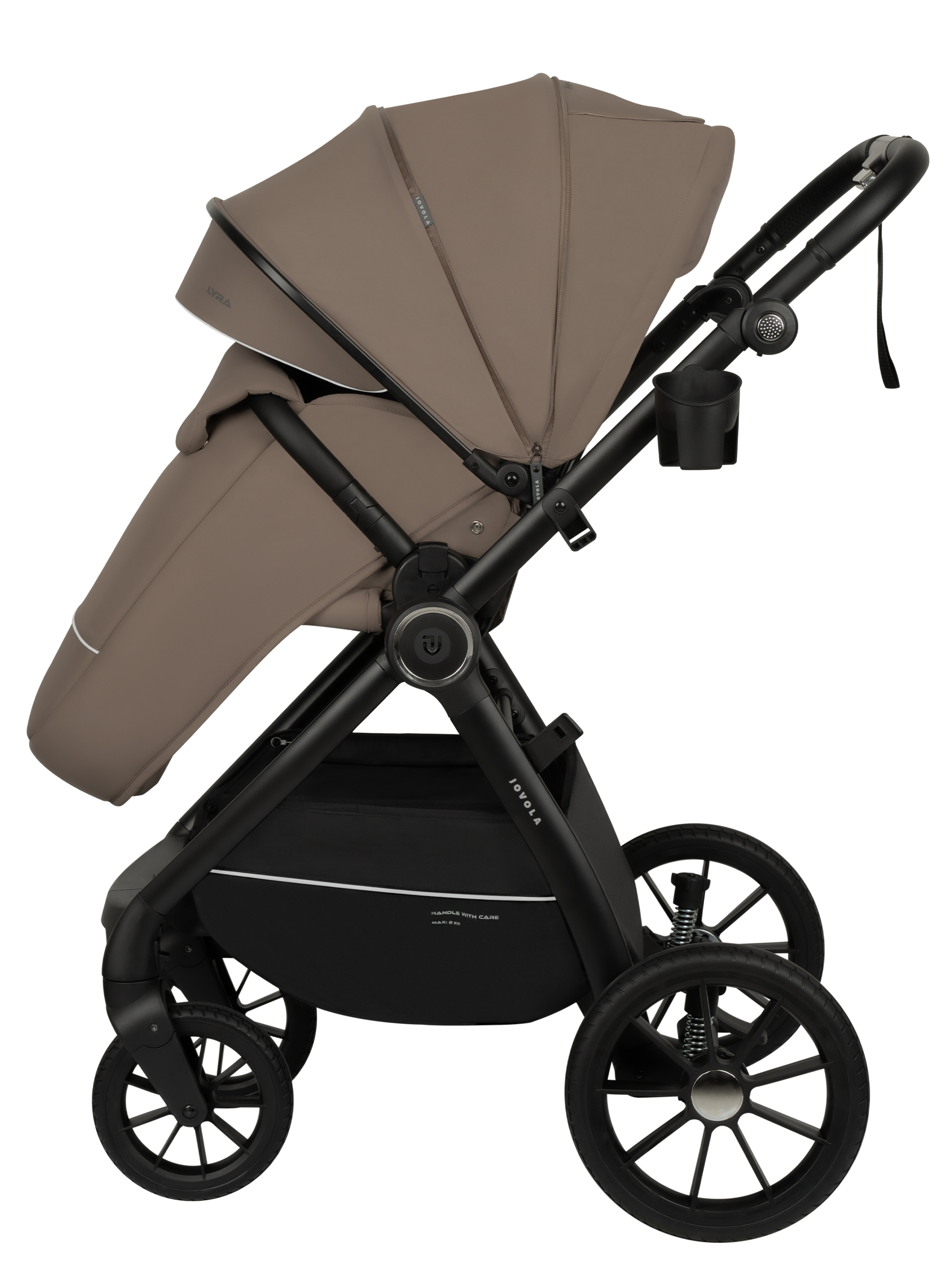 Коляска прогулочная JOVOLA LYRA темно-бежевый - фото 25