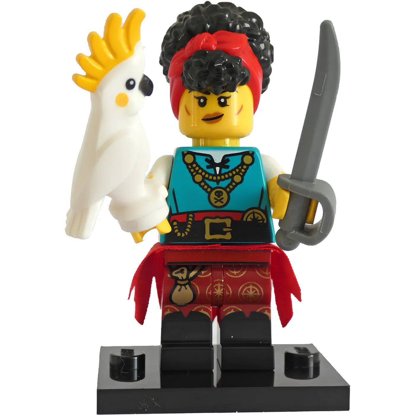 Изображение товара LEGO Минифигурка серия 27 Квартирмейстер пиратов, подставка и аксессуары