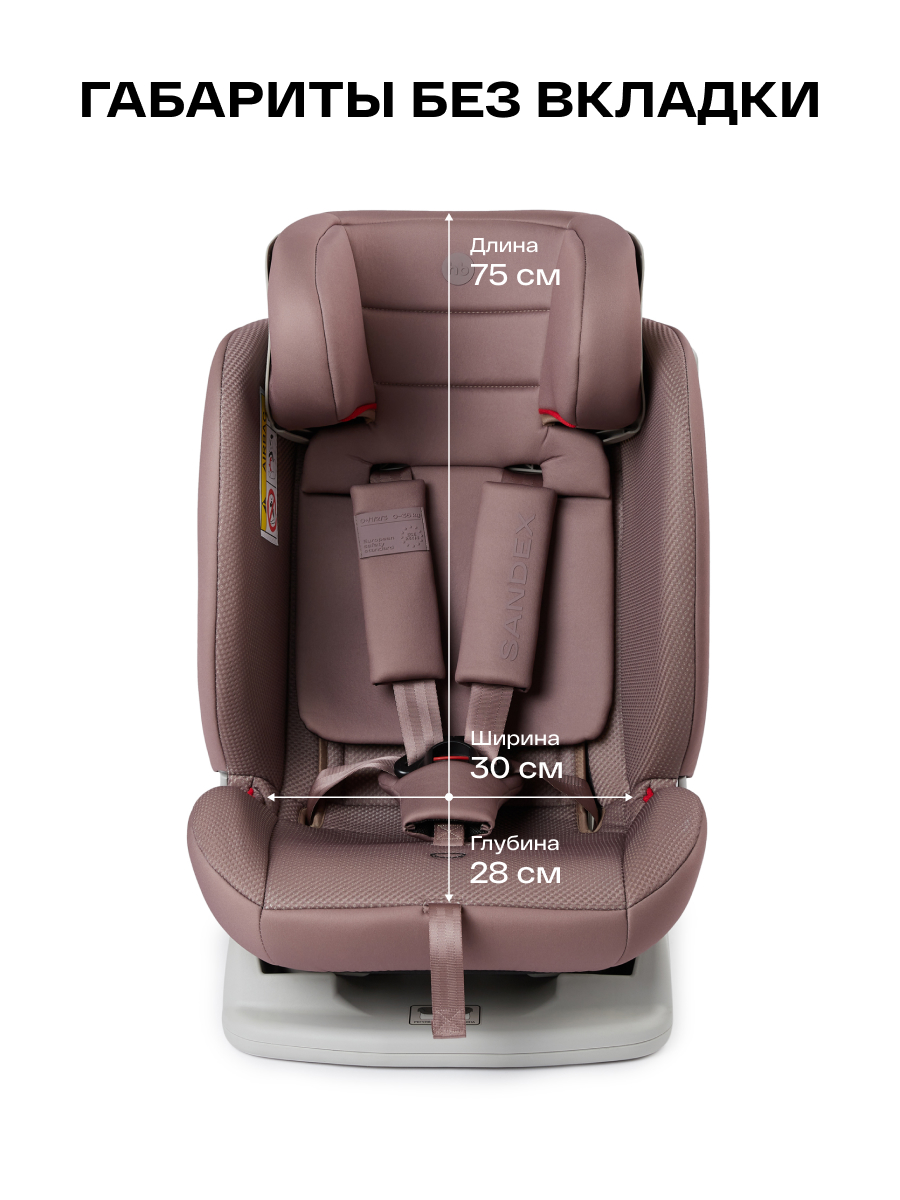 Автокресло Happy Baby Sandex 0+/1/2/3 (0-36 кг) розовый - фото 9