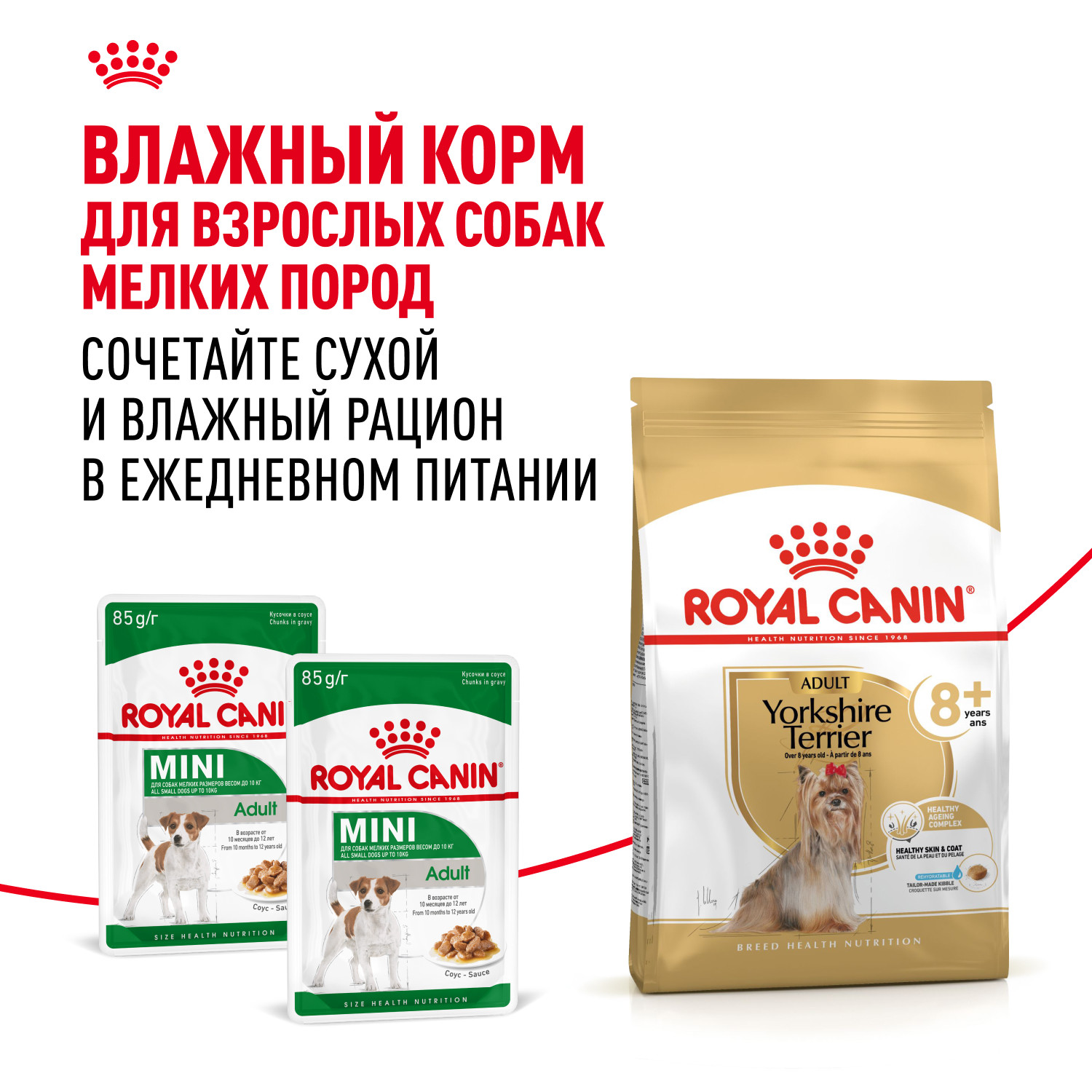 Корм для собак ROYAL CANIN породы йоркширский терьер 8+ пожилые 500г - фото 8