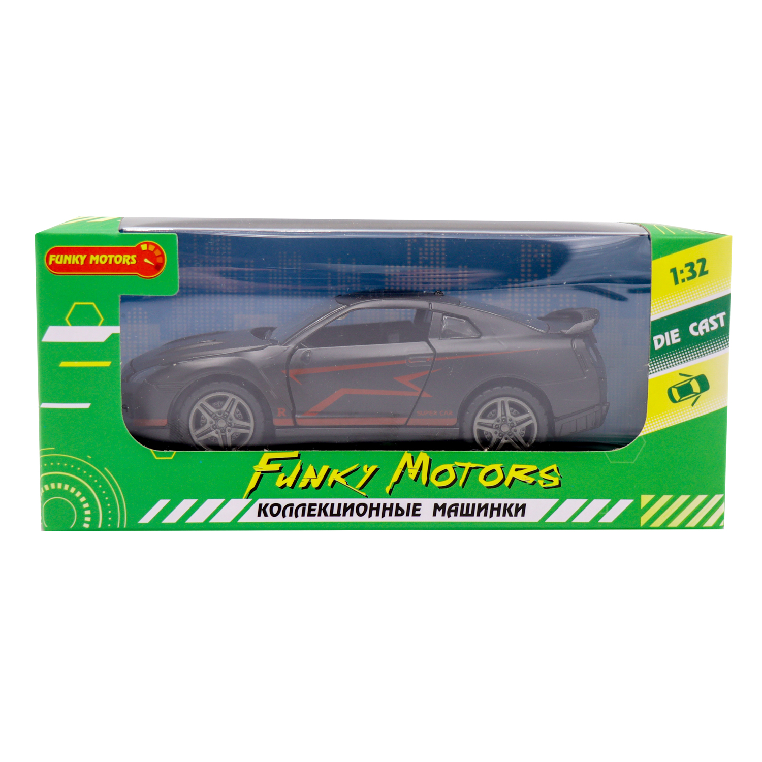 Автомобиль Funky Toys Спорткар со спойлером 1:32 FT1101-67 - фото 4