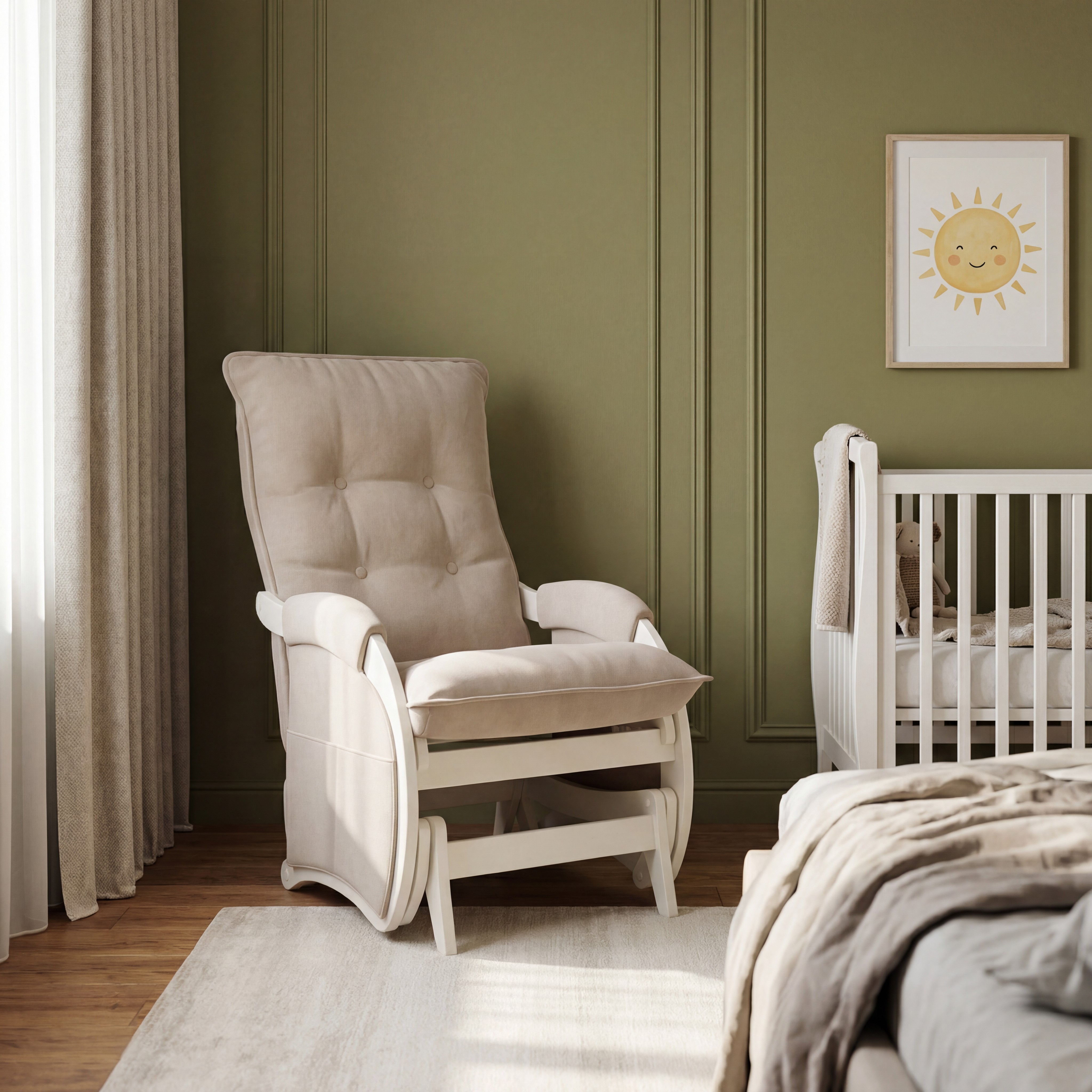 Кресло-качалка Leset Юника бежевый - фото 1