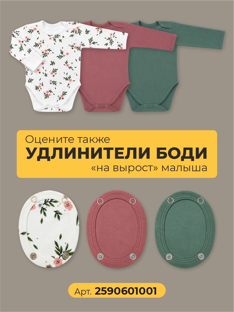 Боди 3 шт ШВЕЙНЫЕ ИСТОРИИ бодицветы - фото 7