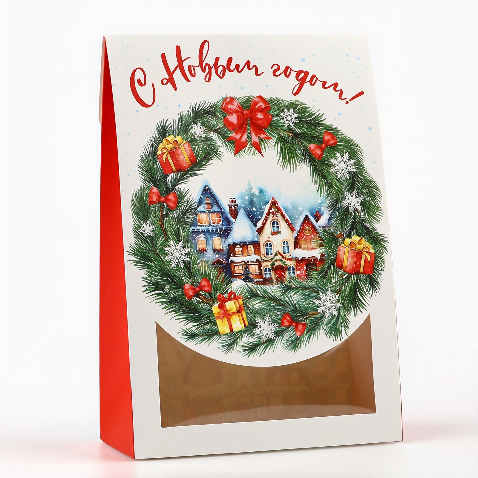 Коробка складная Дарите Счастье "Снежный город", 15 х 7 х 22 см - фото 2