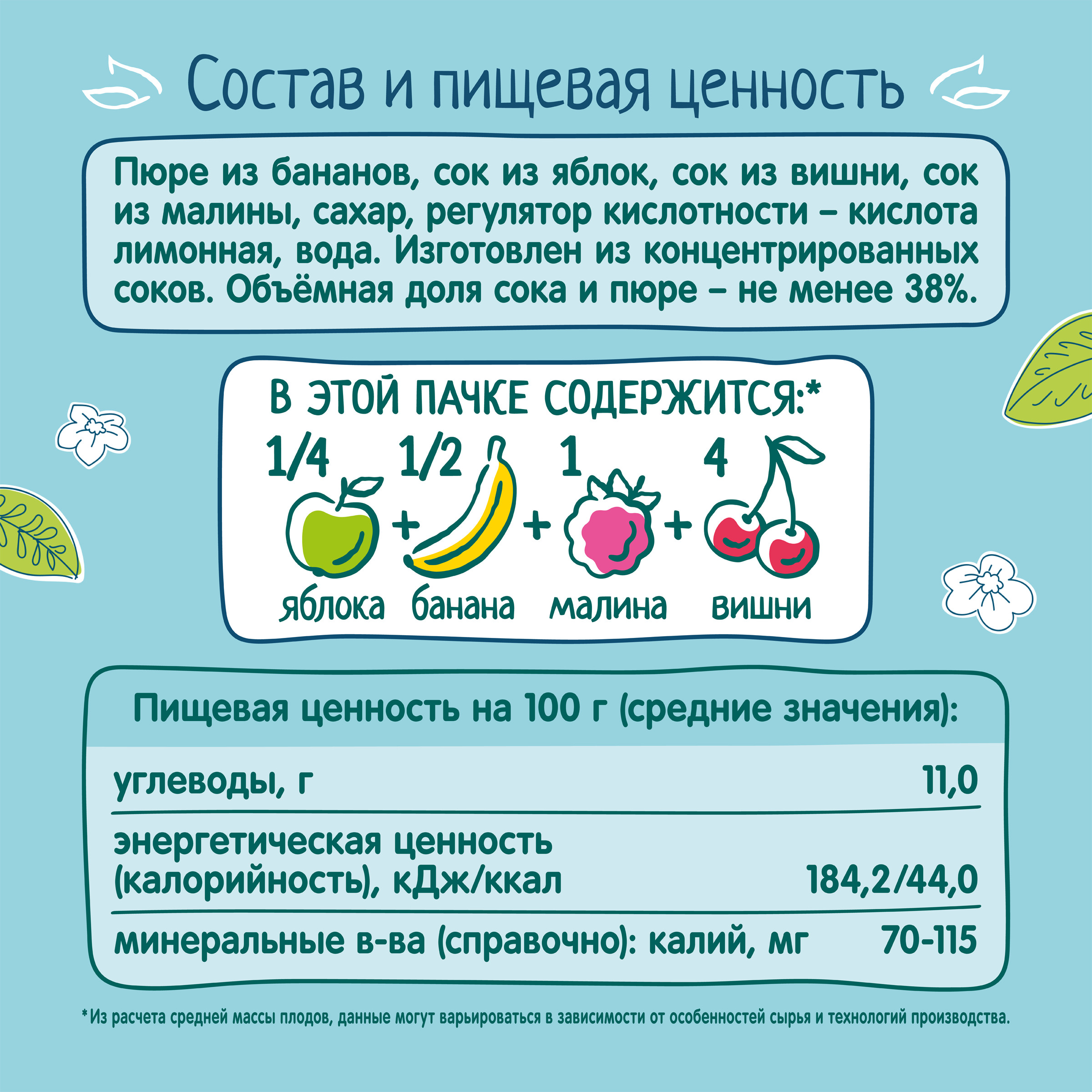 Нектар ФрутоНяня Смесь фруктов с 6 мес 0.2 л - фото 6