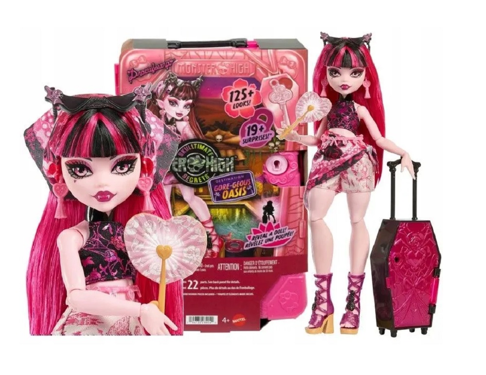 Кукла модельная Mattel Monster High Дракулаура с чемоданом высота 28 см JDR50 - фото 3