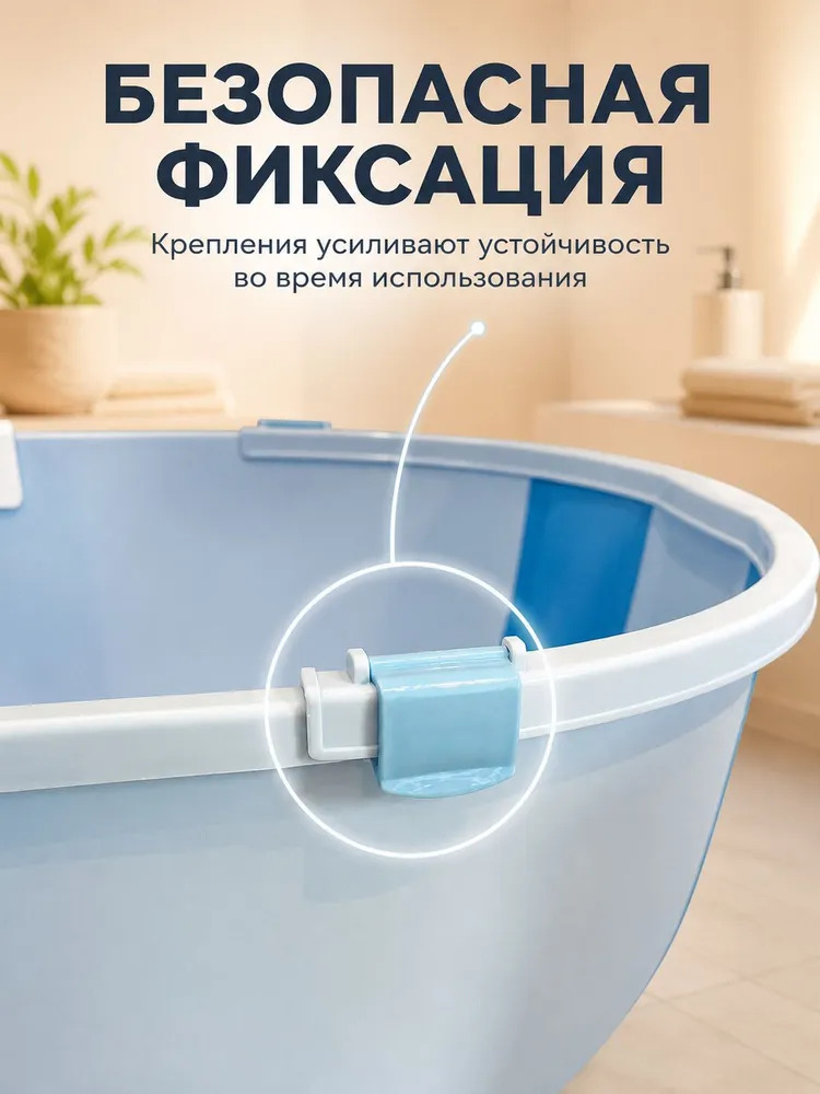 Ванночка NORVE складная голубой - фото 6