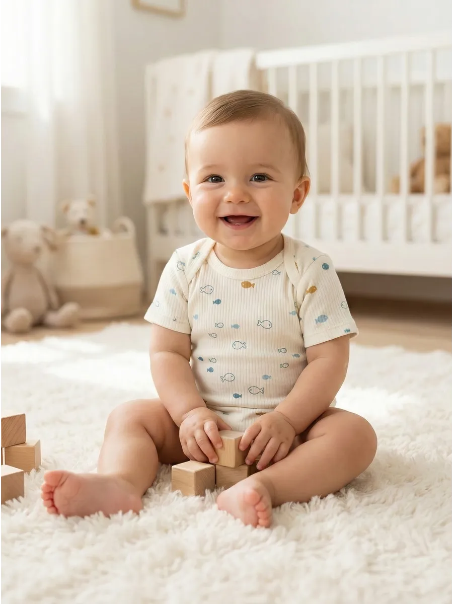 Футболки 3 шт Супер Пупс нбр/3пр/футб/голубыерыбки - фото 11