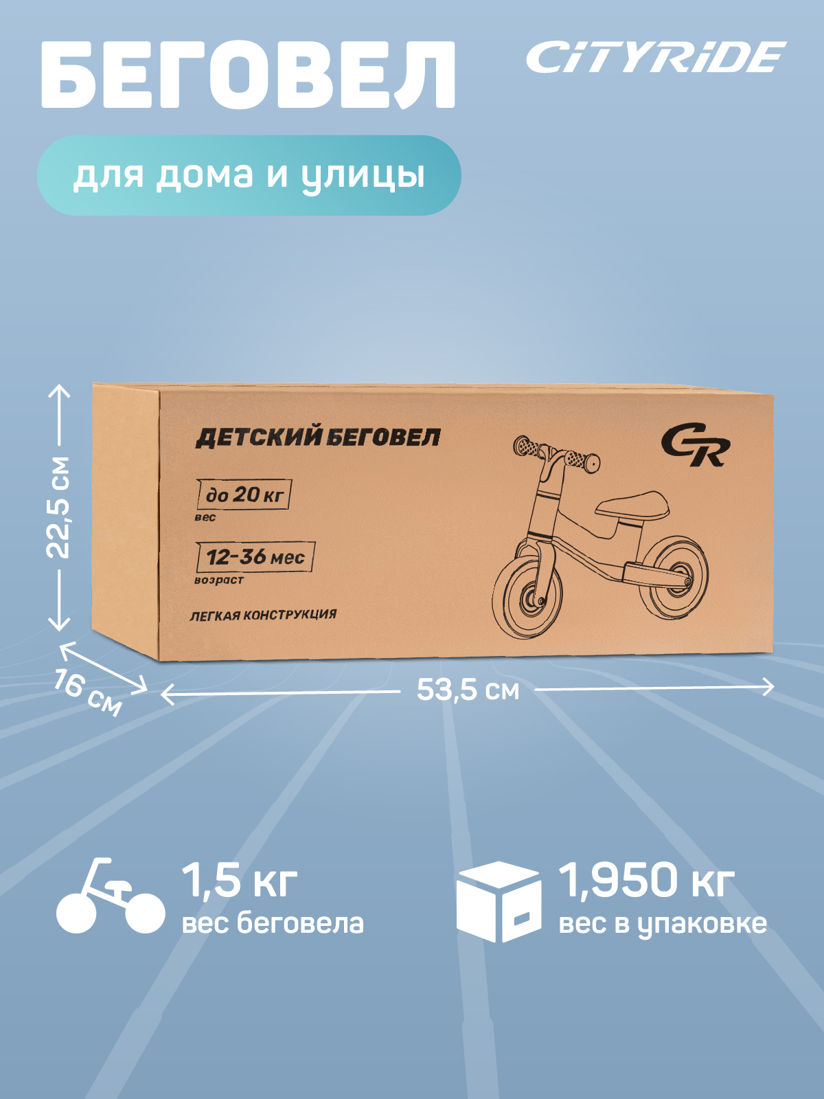 Двухколесный беговел CITYRIDE - фото 5