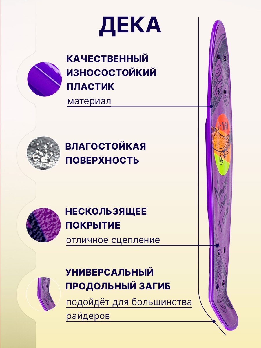 Скейтборд U-TURN 56 см - фото 4