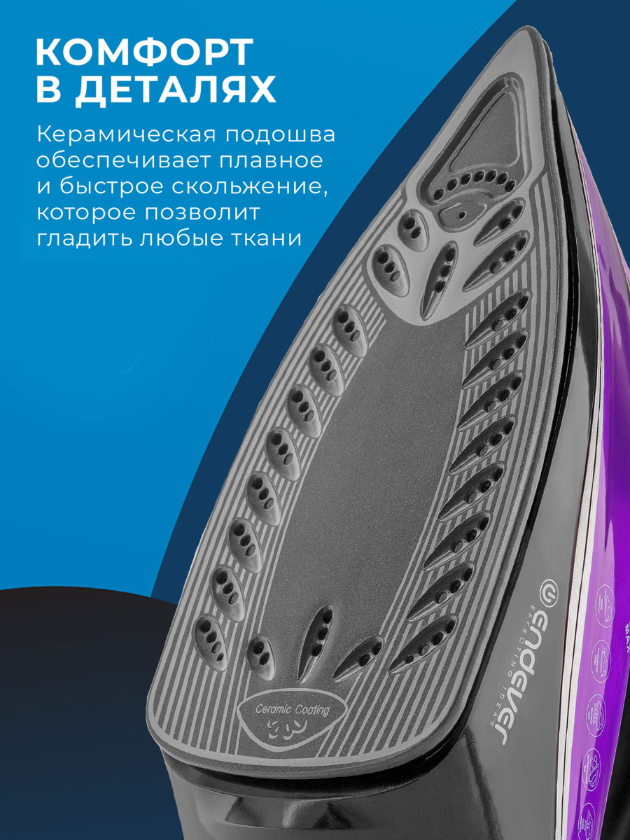Электрический утюг ENDEVER DELTA-222 - фото 6