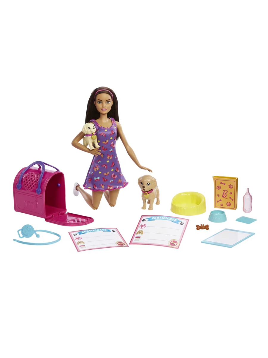 Кукла модельная Barbie Pup Adoption с питомцами HKD86 00-00019777 - фото 2