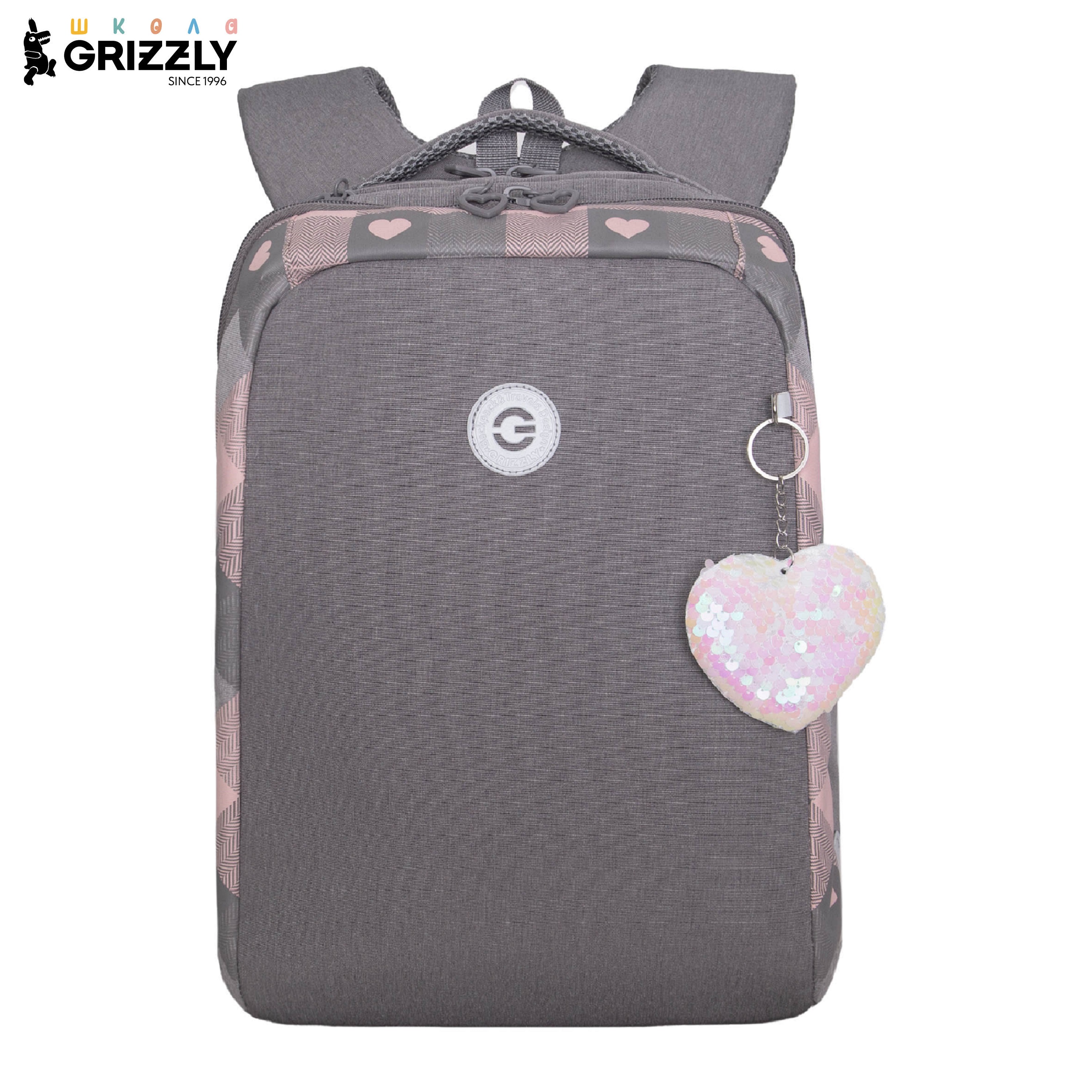 Изображение товара Рюкзак GRIZZLY Для девочки Анатомический с двумя отделениями и жестким дном Изображение товара Рюкзак GRIZZLY Для девочки Анатомический с двумя отделениями и жестким дном