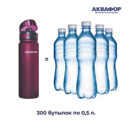 Бутылка-фильтр Аквафор 500 мл рубин