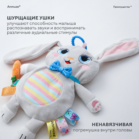 Игрушка Anmuze погремушка Зайка
