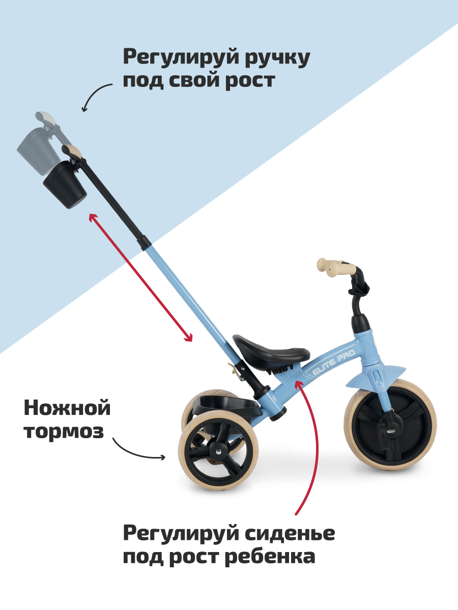 Трехколесный велосипед QPLAY 10 дюймов - фото 3